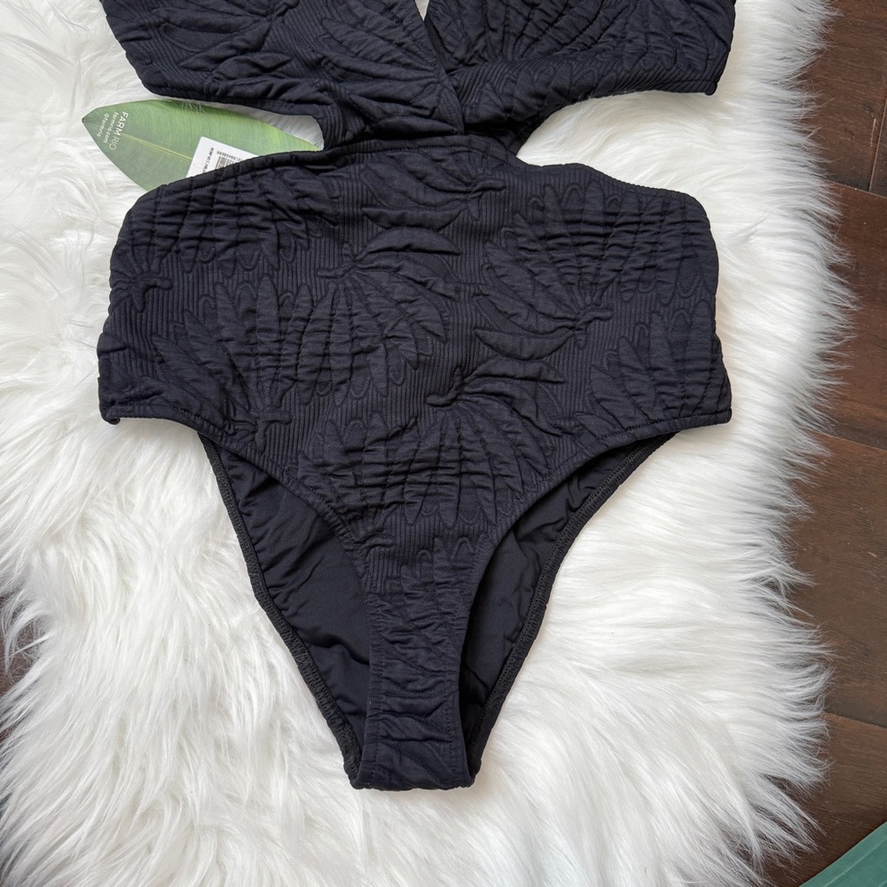Farm Rio Copabanana Side Cutout Quilted One-Piece Swimsuit - Picture 8 of 10